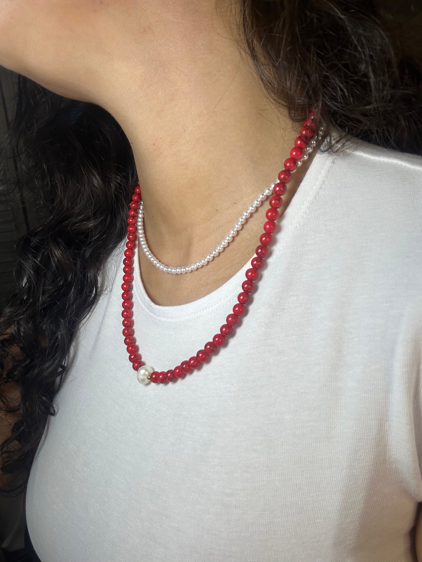 Necklace classic pearls