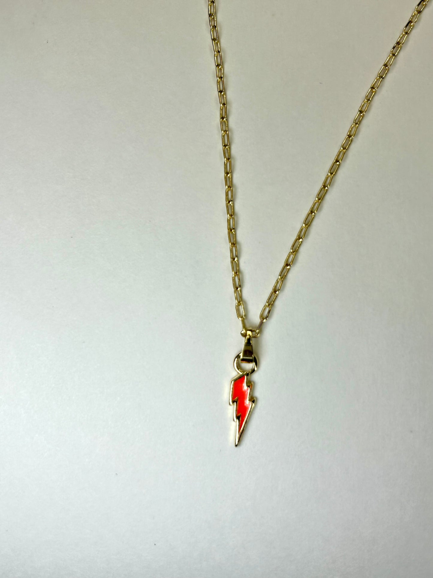 Orange Lightning Necklace