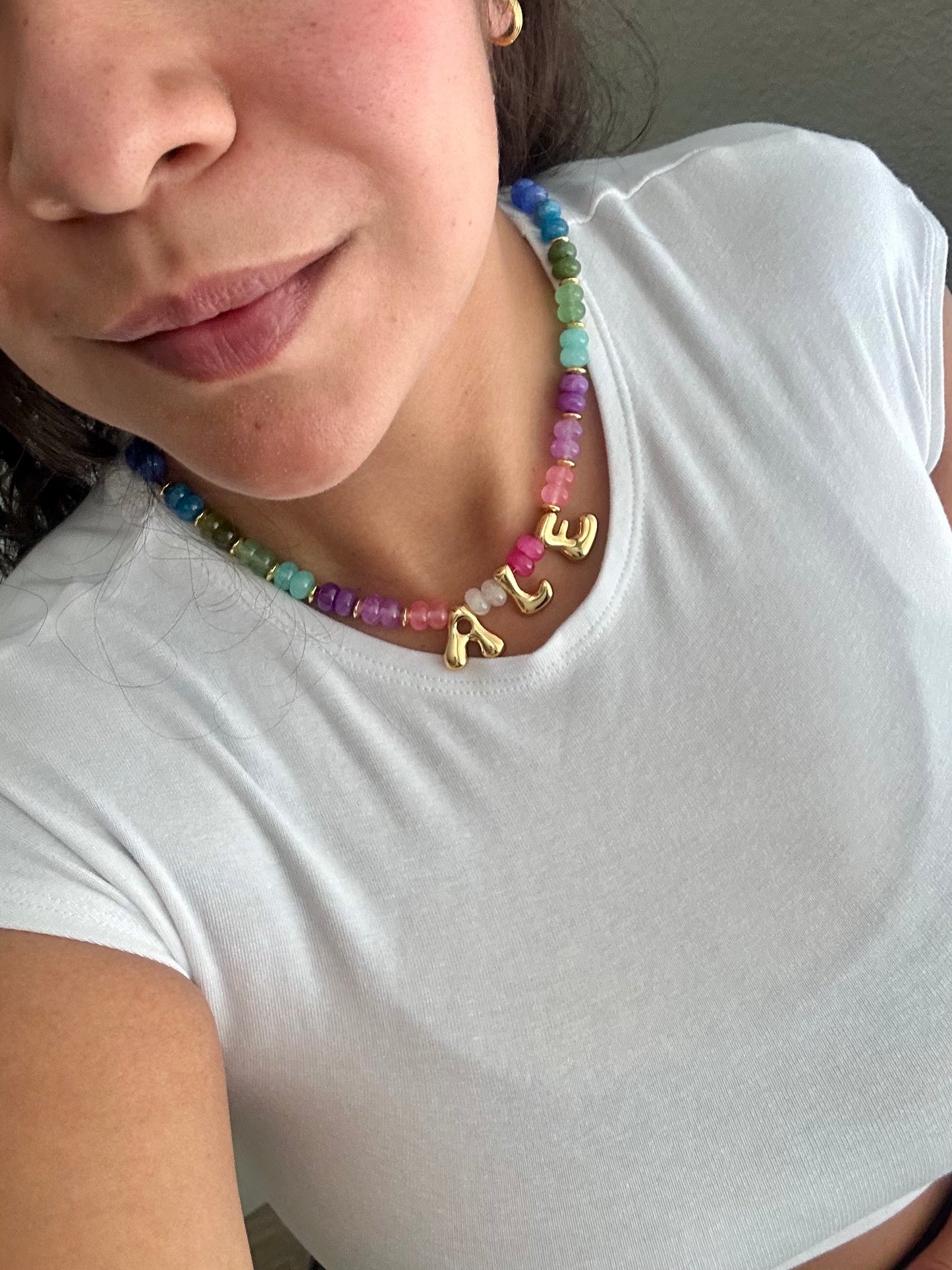 Necklace Rainbow Letters