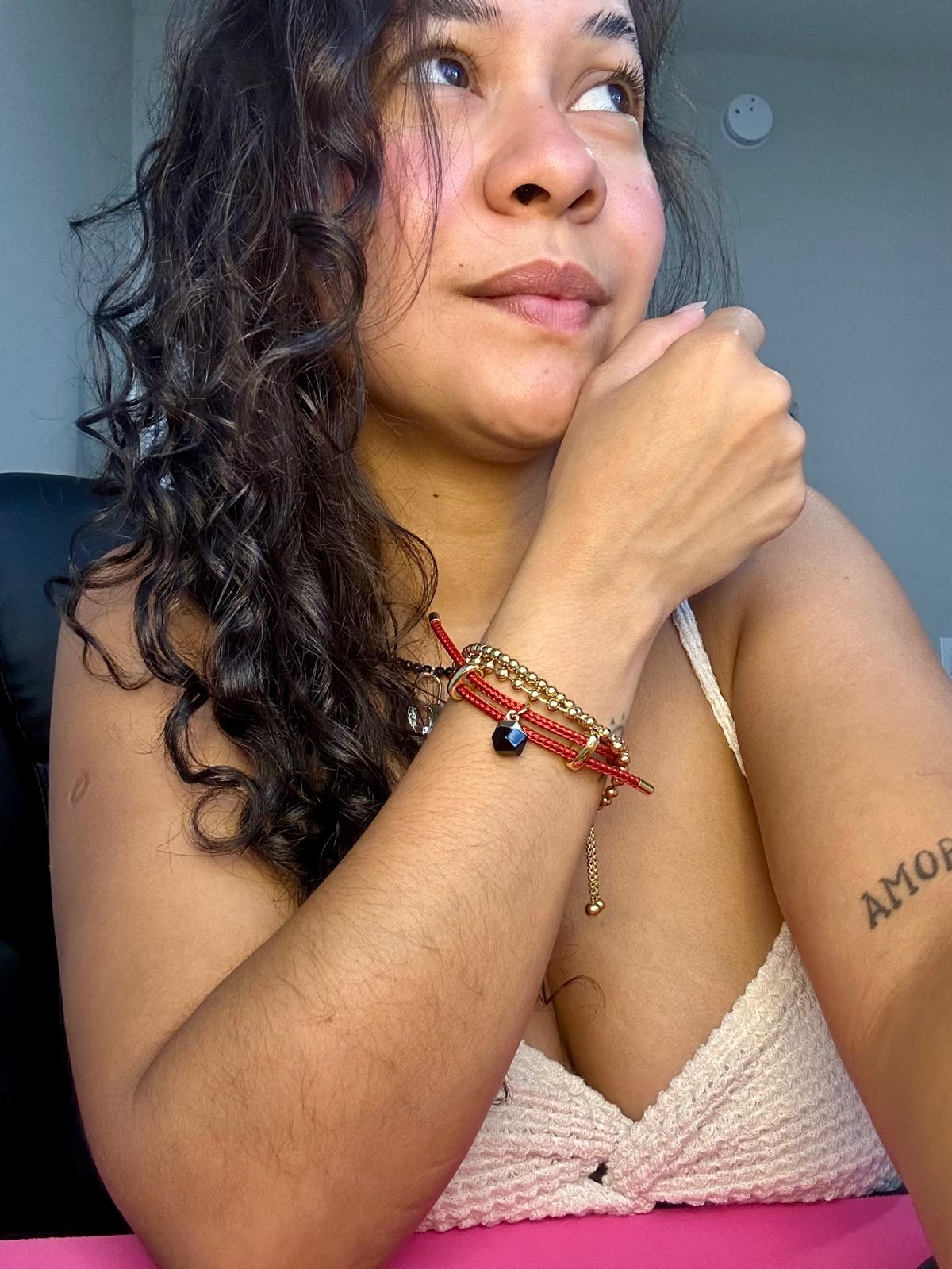 Adjustable Bracelet with Central Charm