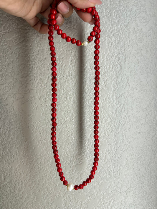 Necklace Red Long