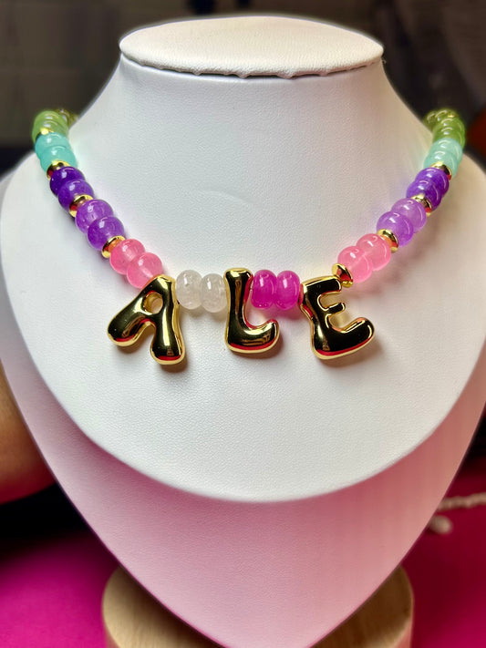 Necklace Rainbow Letters